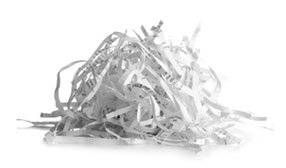 pile of shredded paper